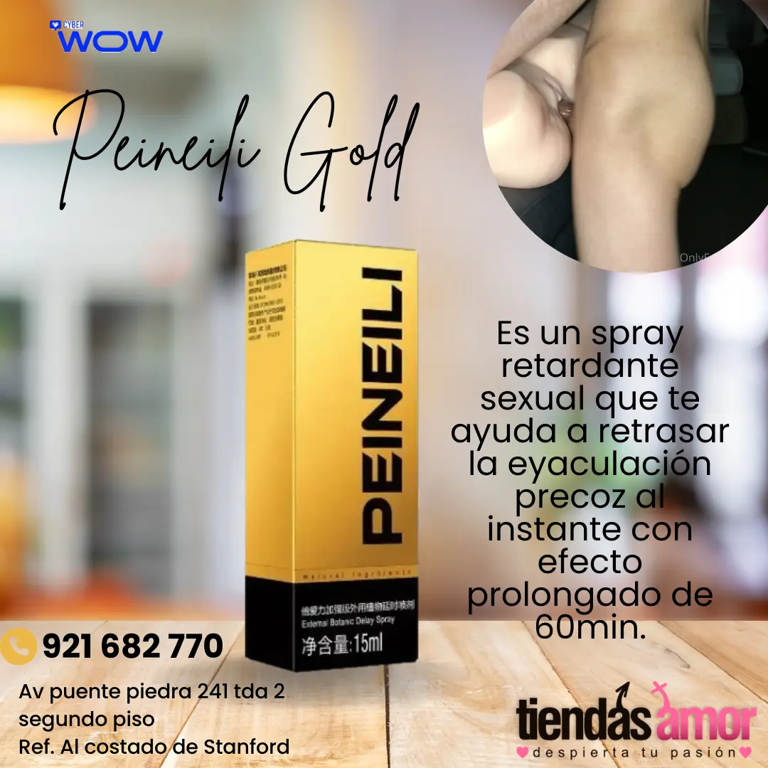Retardante Peineili DORADO Spray 15ml dura mas de 60 minutos