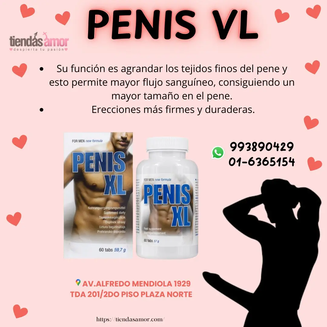 Penis XL Aumento del tamaño y el grosor del pene - Mayor potencia