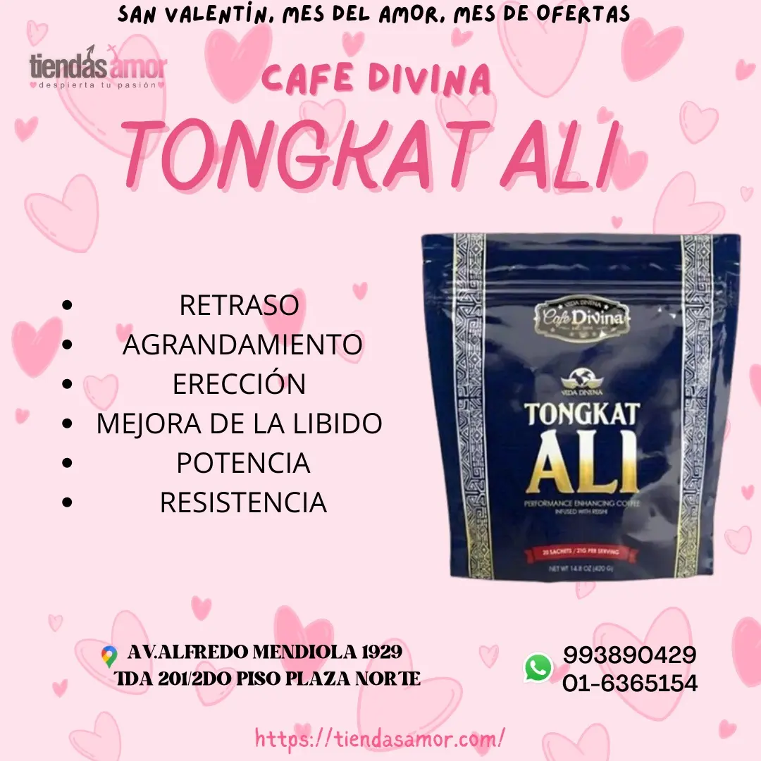 Tongkat Ali CAFE DIVINA PARA mantener una libido normal y salud SEXUL