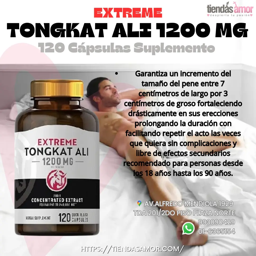 Tongkat Ali 1200 mg Suplemento Extreme aumento de testosterona