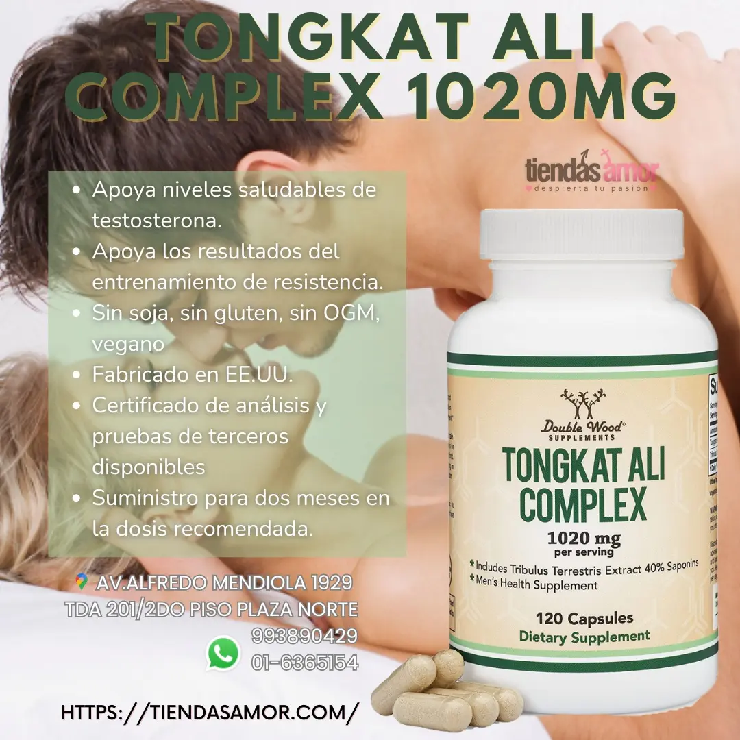 Tongkat Ali Complex 1020 mg MEJOR RENDIMIENTO Y POTENCIA SEXU4L