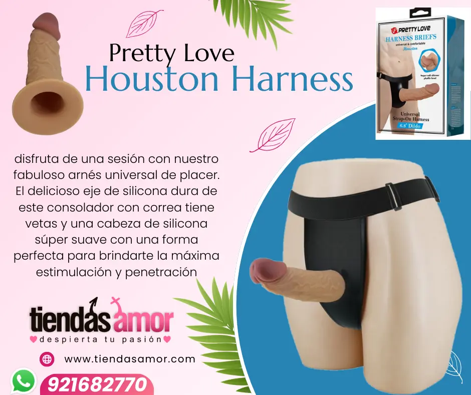 Pretty Love Houston Harness correa arnés elástico grueso cómodo y ajustable