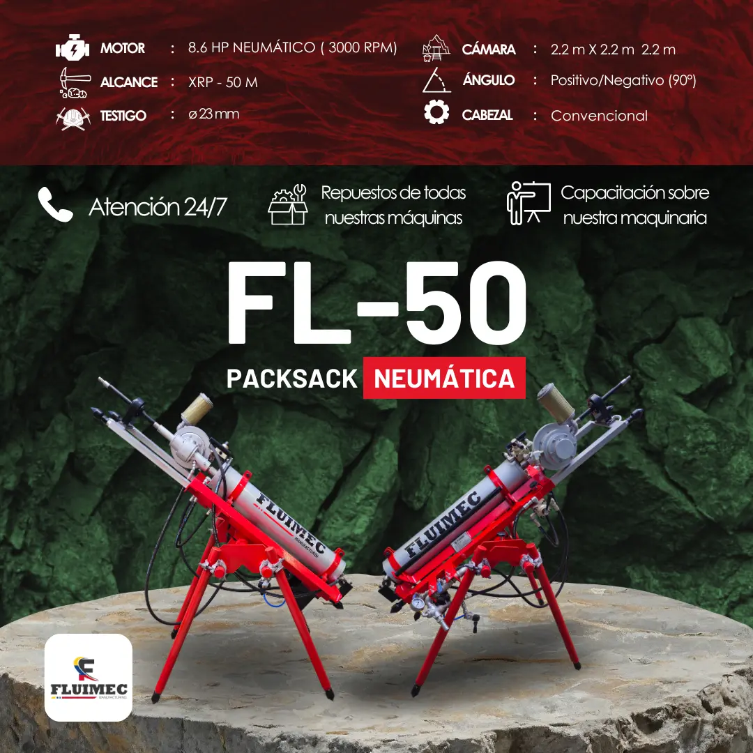 PACKSACK NEUMATICA FL50 equipo para industria minera 
