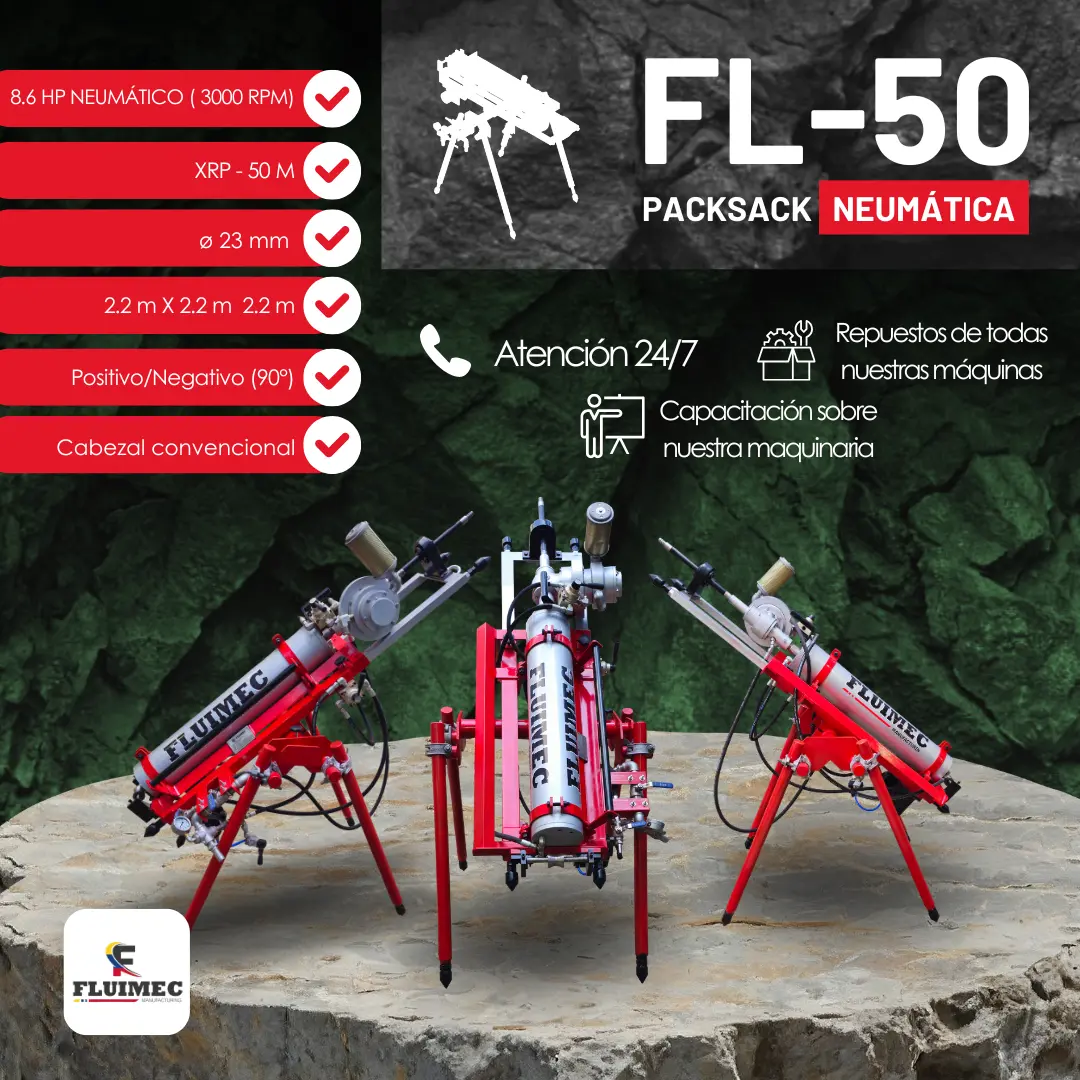 PACKSACK NEUMATICA FL50 equipo para industria minera 