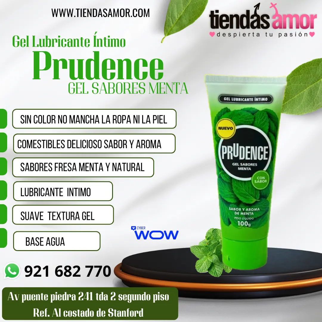 Lubricante Prudence Gel Sabor A Menta Es Un Lubricante Intimo 