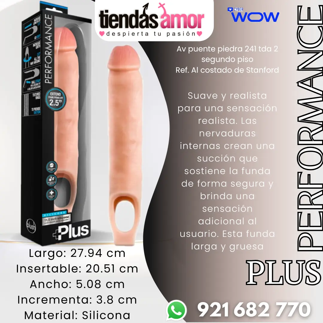 PERFORM PLUS COCK SHEATH PENIS 11.5 VAN Esta funda larga y gruesa 
