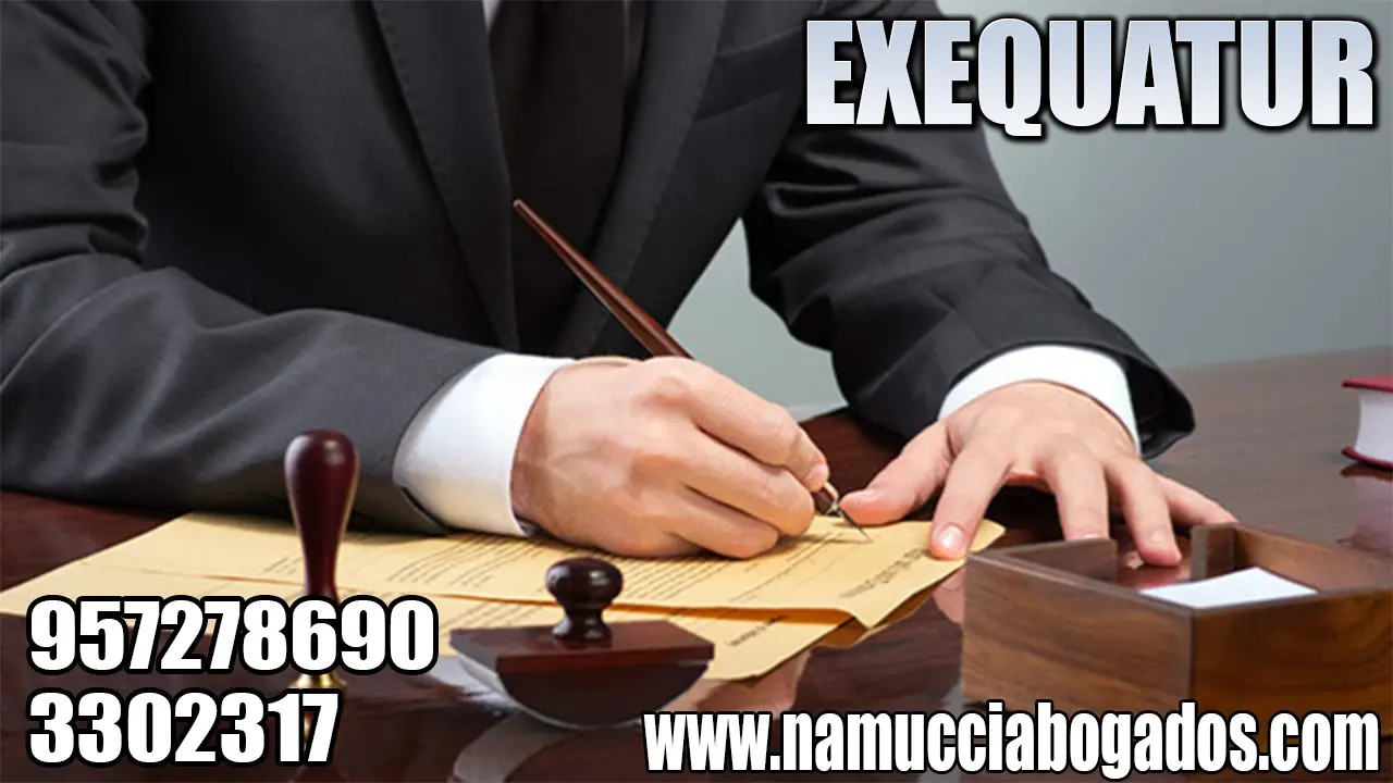 RECONOCIMIENTO DE SENTENCIA DE DIVORCIO O EXEQUATUR