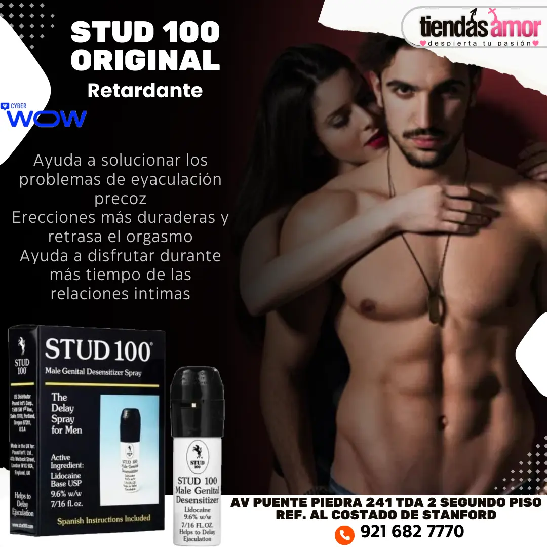 RETARDANTES SEXUALES PARA HOMBRES Y DURAR MAS TIEMPO STUD 100 ORIGINAL