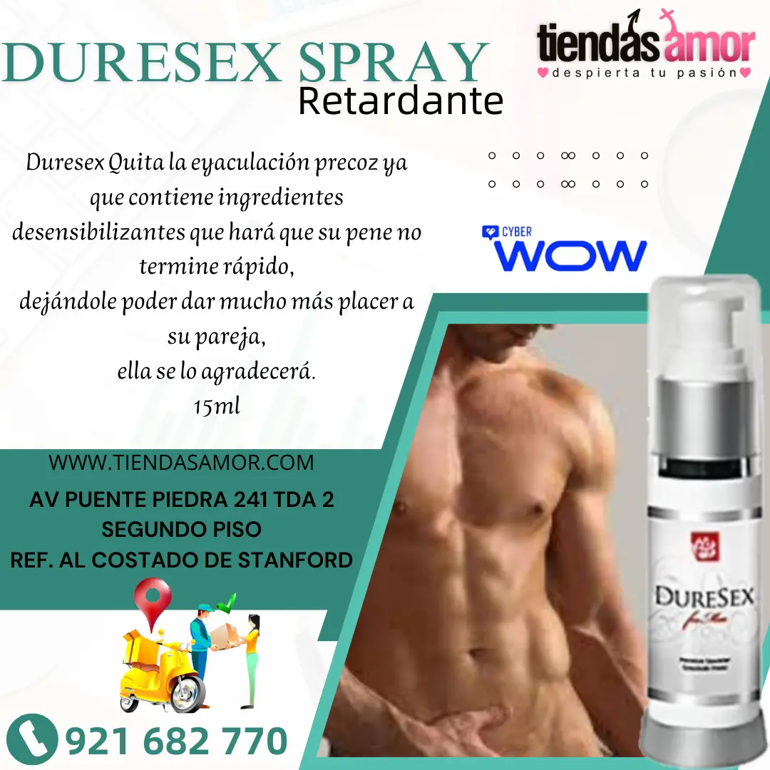 Duresex Spray Retardante Ideales para controlar la Eyaculación Precoz y controlar la llegada al orgasmo.