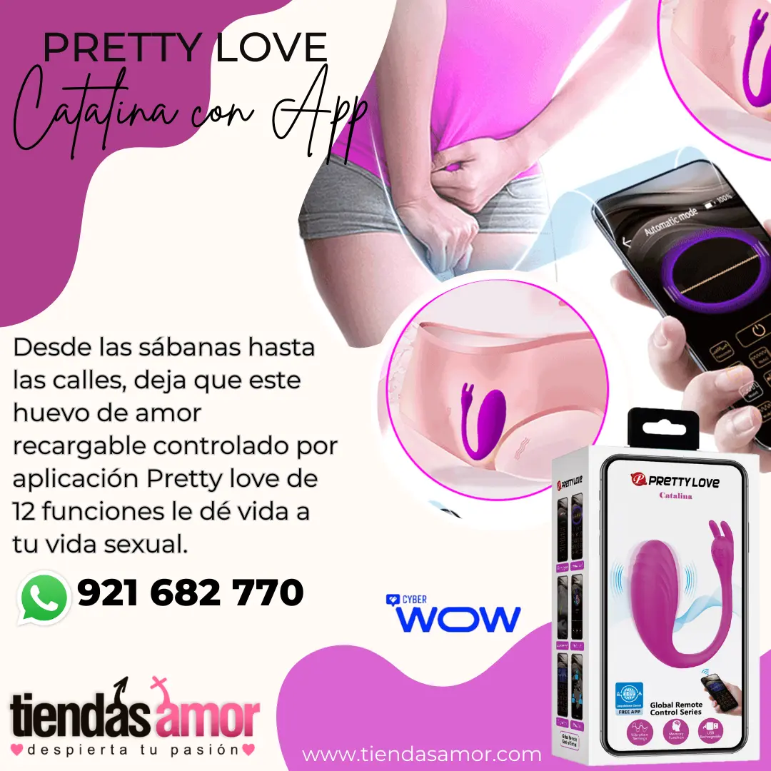Pretty Love Catalina con App huevo de amor recargable controlado por aplicación de 12