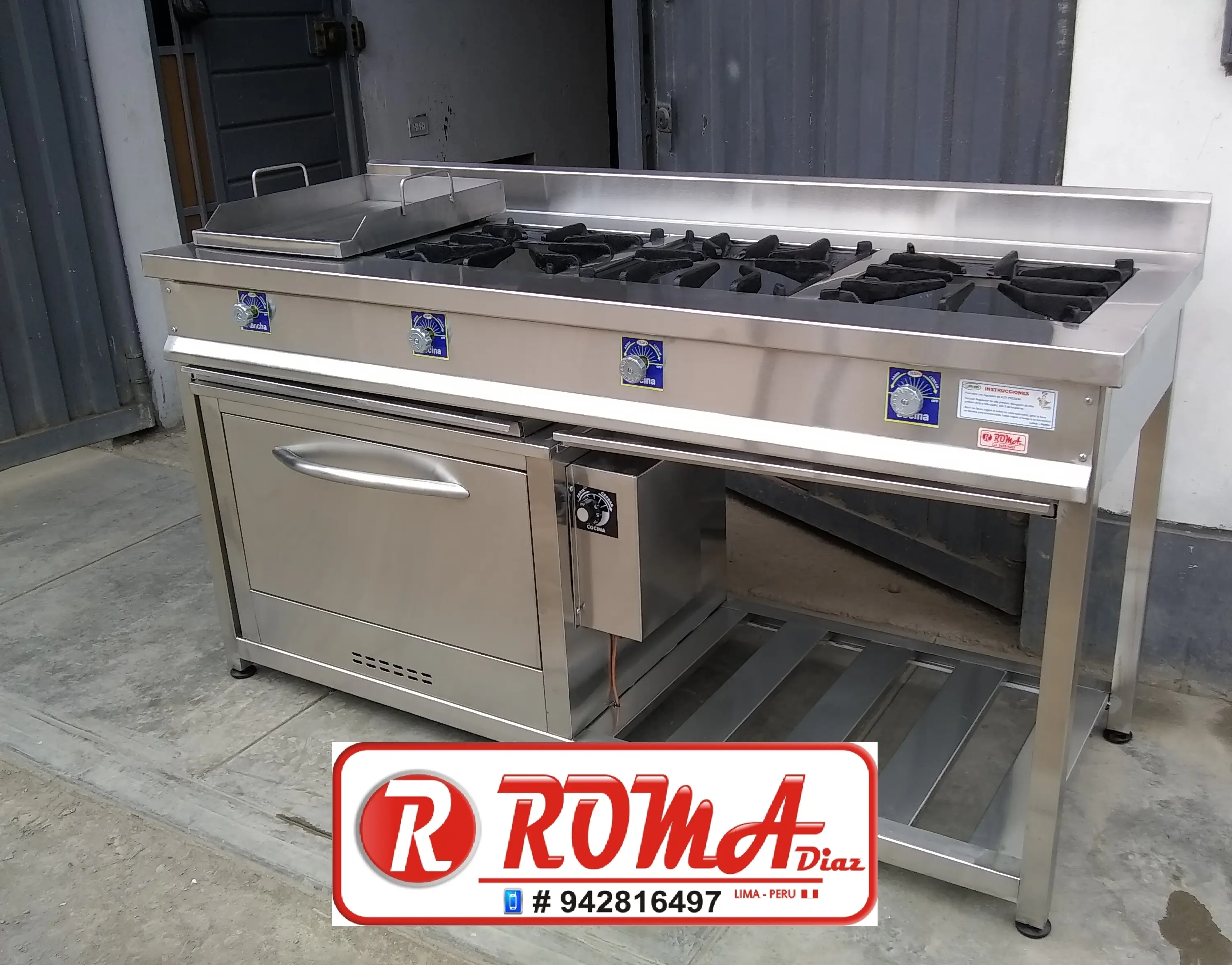 COCINA INDUSTRIAL ACERO INOXIDABLE ROMA DIAZ