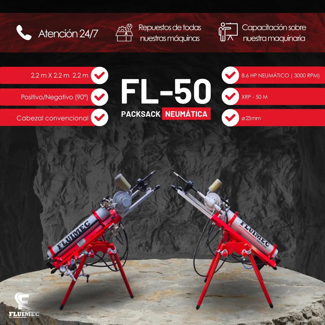  PACKSACK NEUMATICA FL50 trabajos en industria minera 