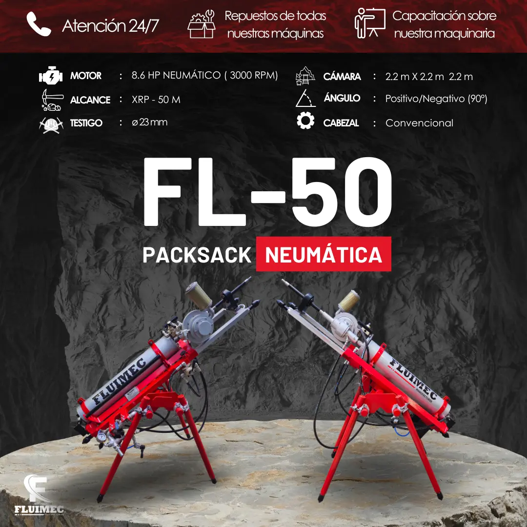 PACKSACK NEUMATICA FL50 equipo para mineria 