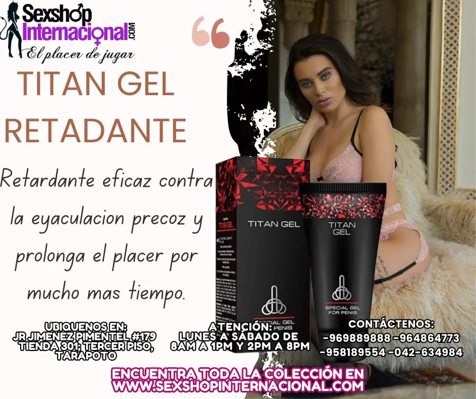 MUCHO MAS TIEMPO PARA DISFRUTAR EN PAREJA CON TITAN GEL SPECIAL FOR PENIS
