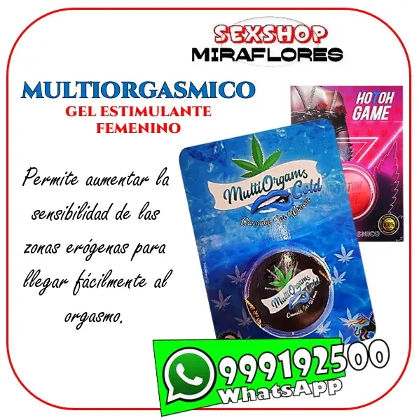 MULTIORGAMS COLD - GEL MULTI ORGASMICO FEMENINO - SEXSHOP MIRAFLORES
