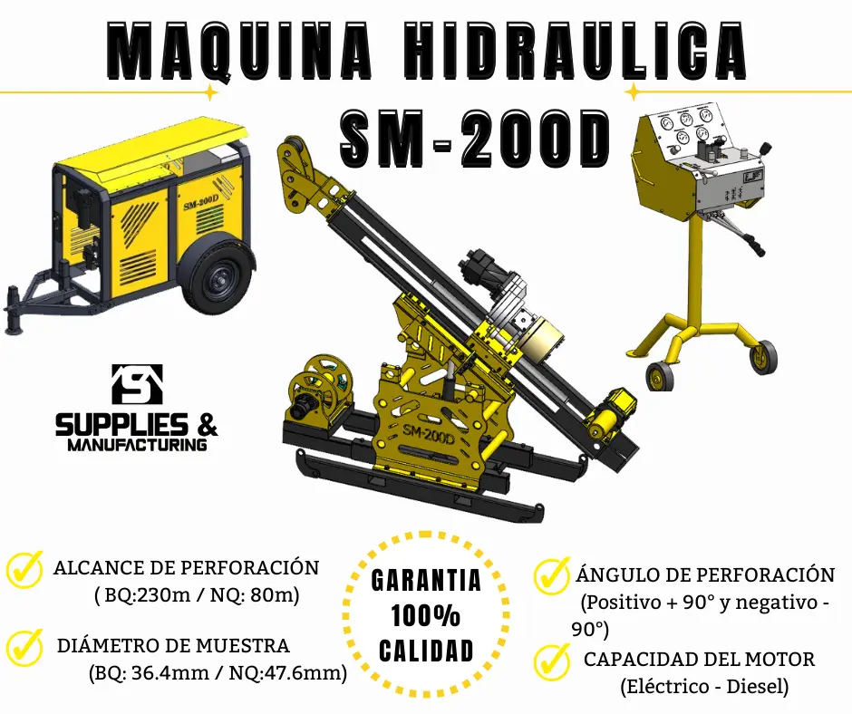 EQUIPO DIAMANTINA PARA SONDAJE MINA GEOLOGIA