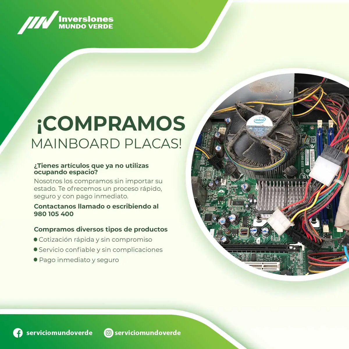 COMPRAMOS PLACAS MAINBOARD