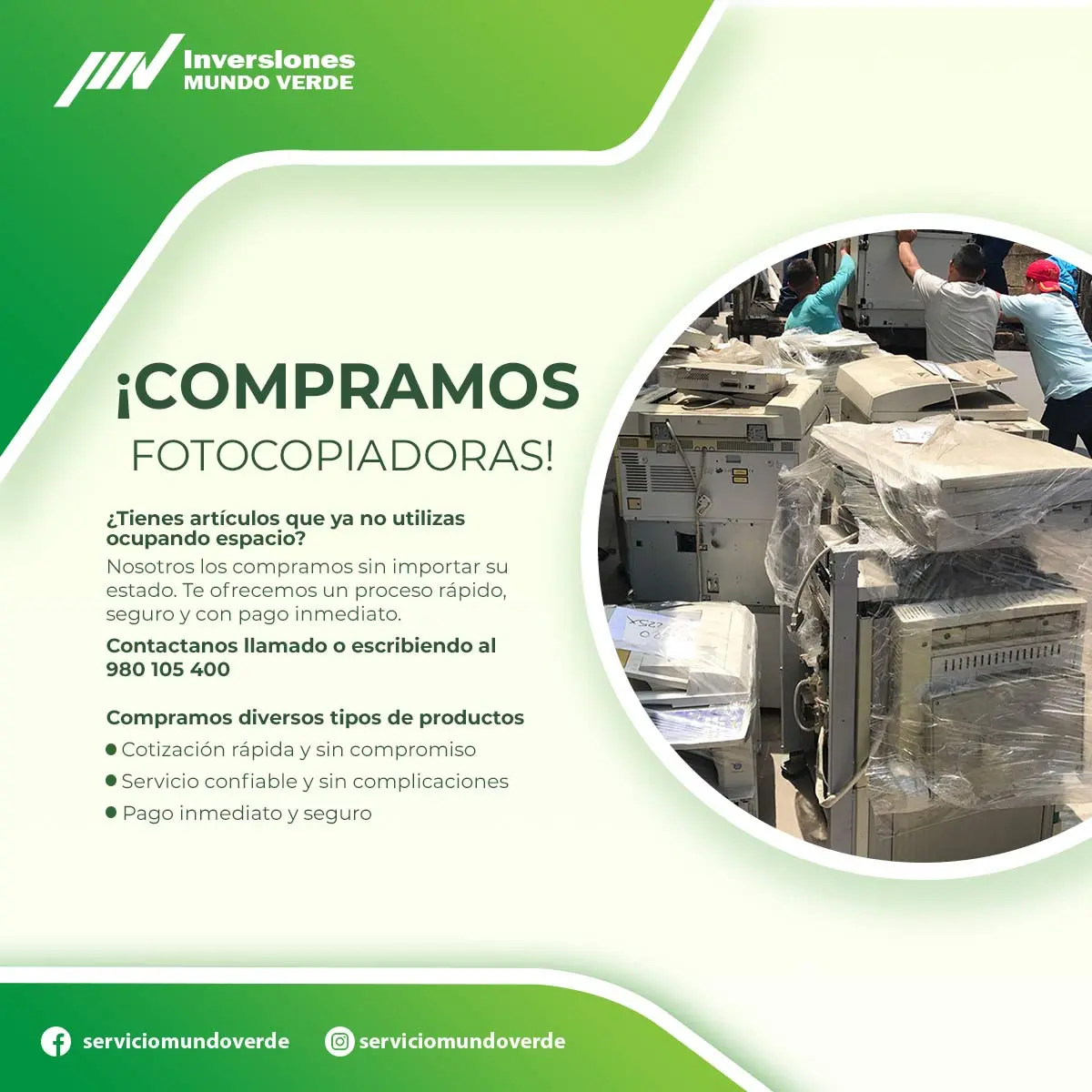 COMPRAMOS FOTOCOPIADORAS