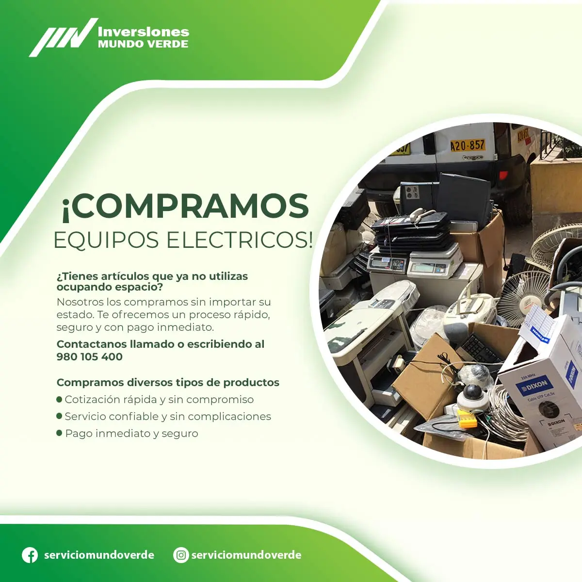 COMPRAMOS EQUIPOS ELECTRICOS 