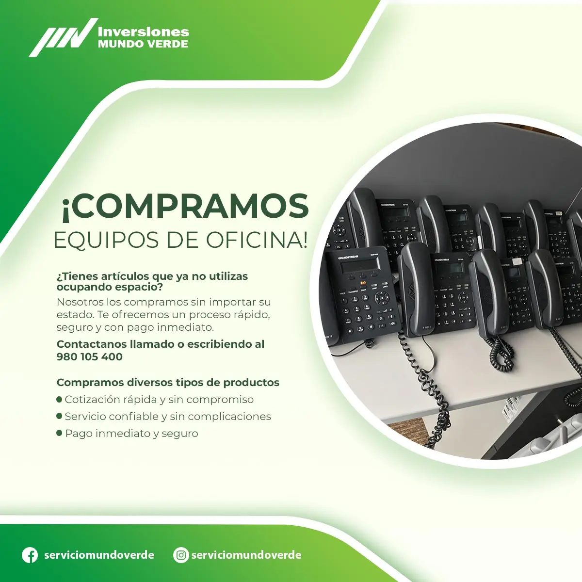 COMPRAMOS EQUIPOS DE OFICINA