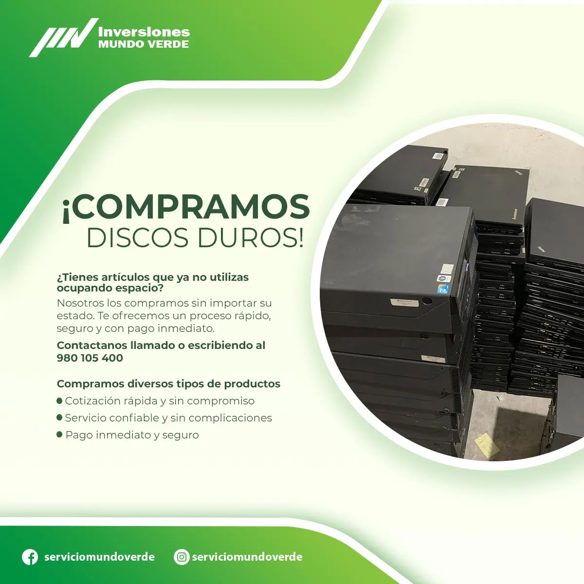 COMPRAMOS DISCOS DUROS