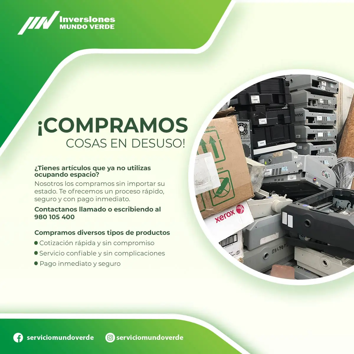 COMPRAMOS COSAS EN DESUSO 