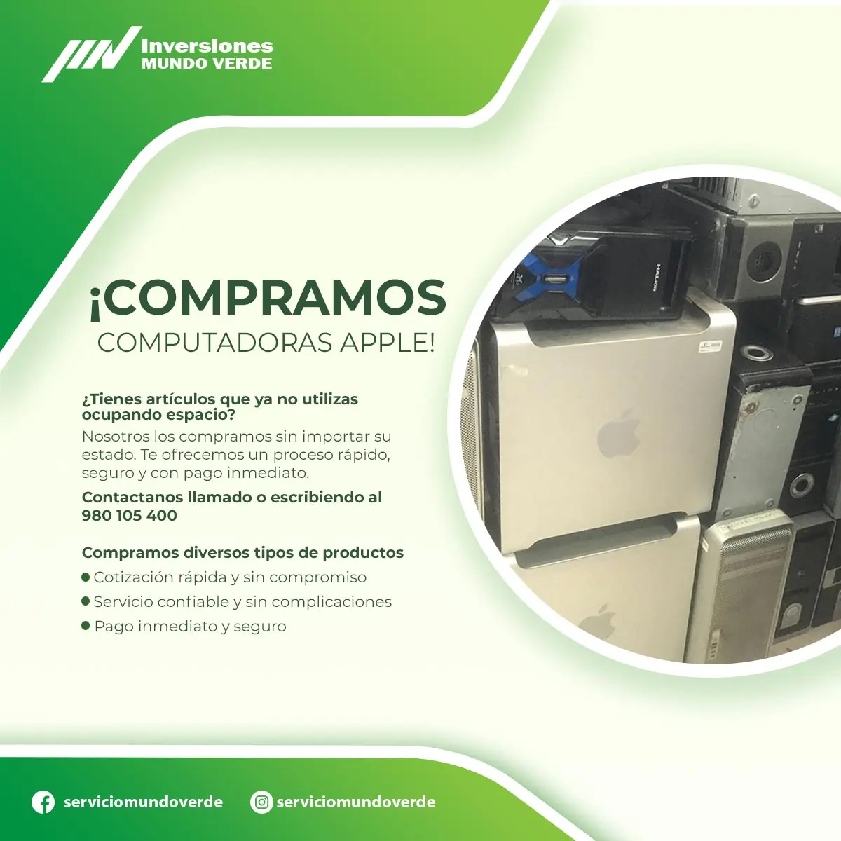 COMPRAMOS COMPUTADORAS APPLE 