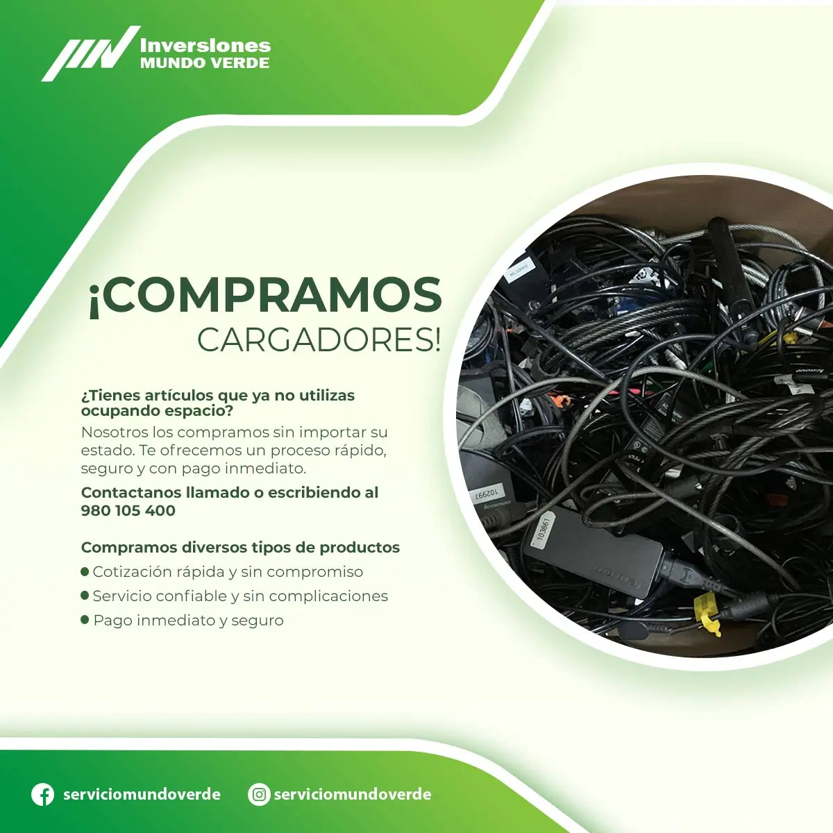 COMPRAMOS CARGADORES