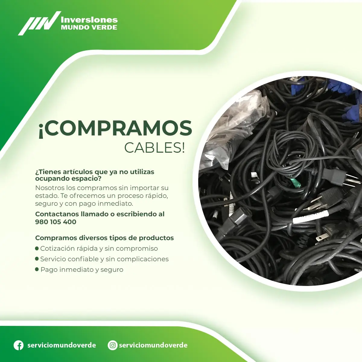 COMPRAMOS CABLES 