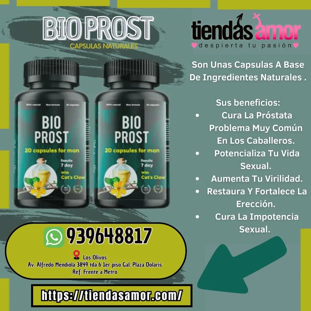 BIO PROST CAPSULA DE POTENCIADOR SEXUAL Y DEL MIEMBRO 