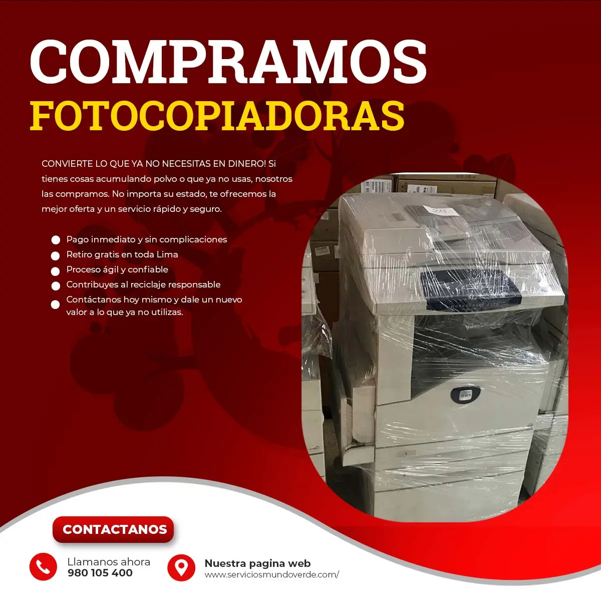 COMPRAMOS FOTOCOPIADORAS