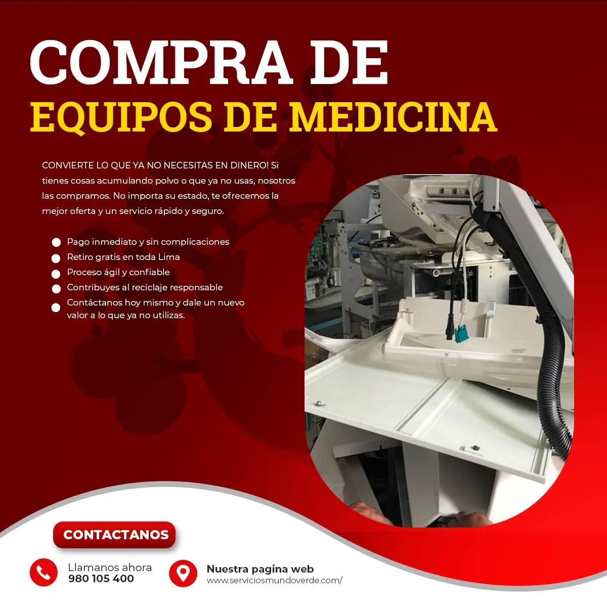 COMPRAMOS EQUIPOS DE MEDICINA