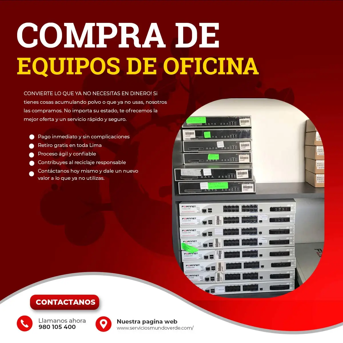 COMPRAMOS EQUIPOS DE OFICINA 