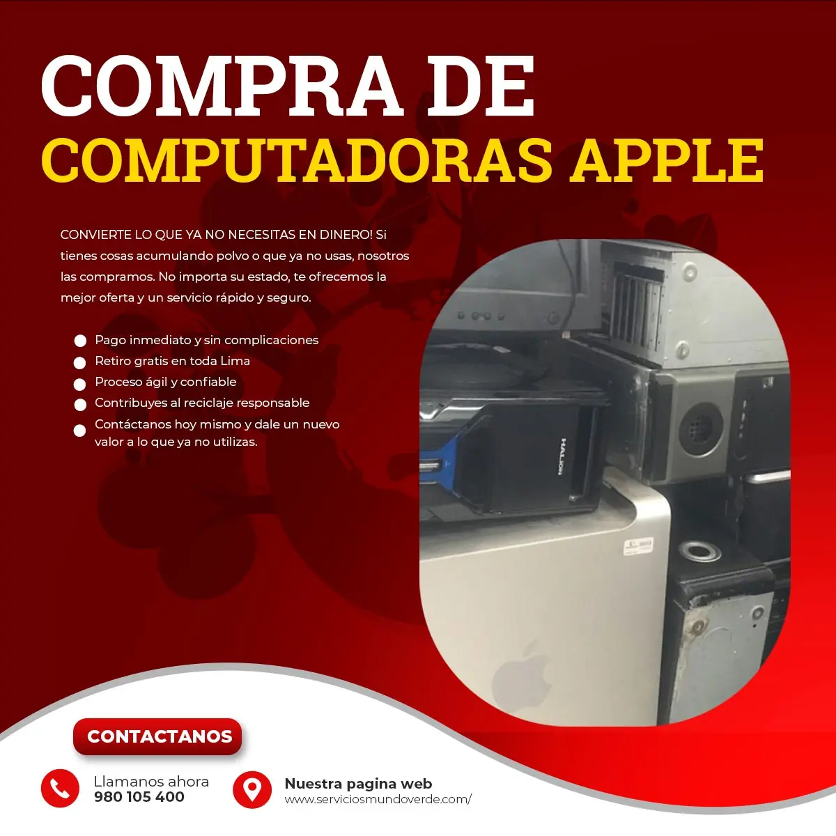 COMPRAMOS COMPUTADORAS APPLE
