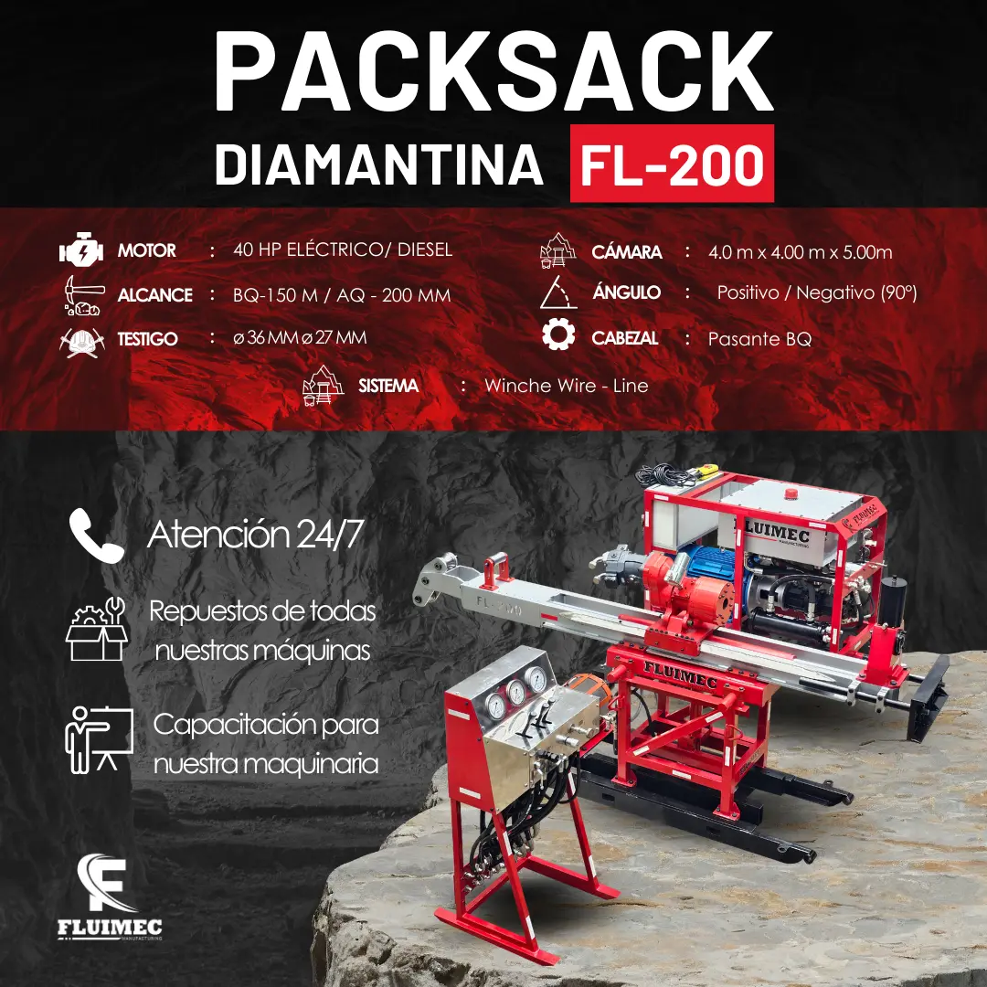 PACKSACK DIAMANTINA FL-200 EQUIPO PARA MINERIA 