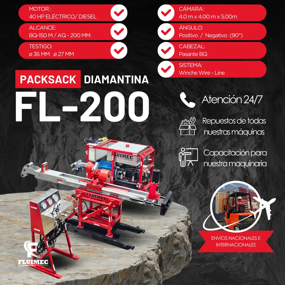 PACKSACK DIAMANTINA FL-200 TRABAJO EN MINERIA 
