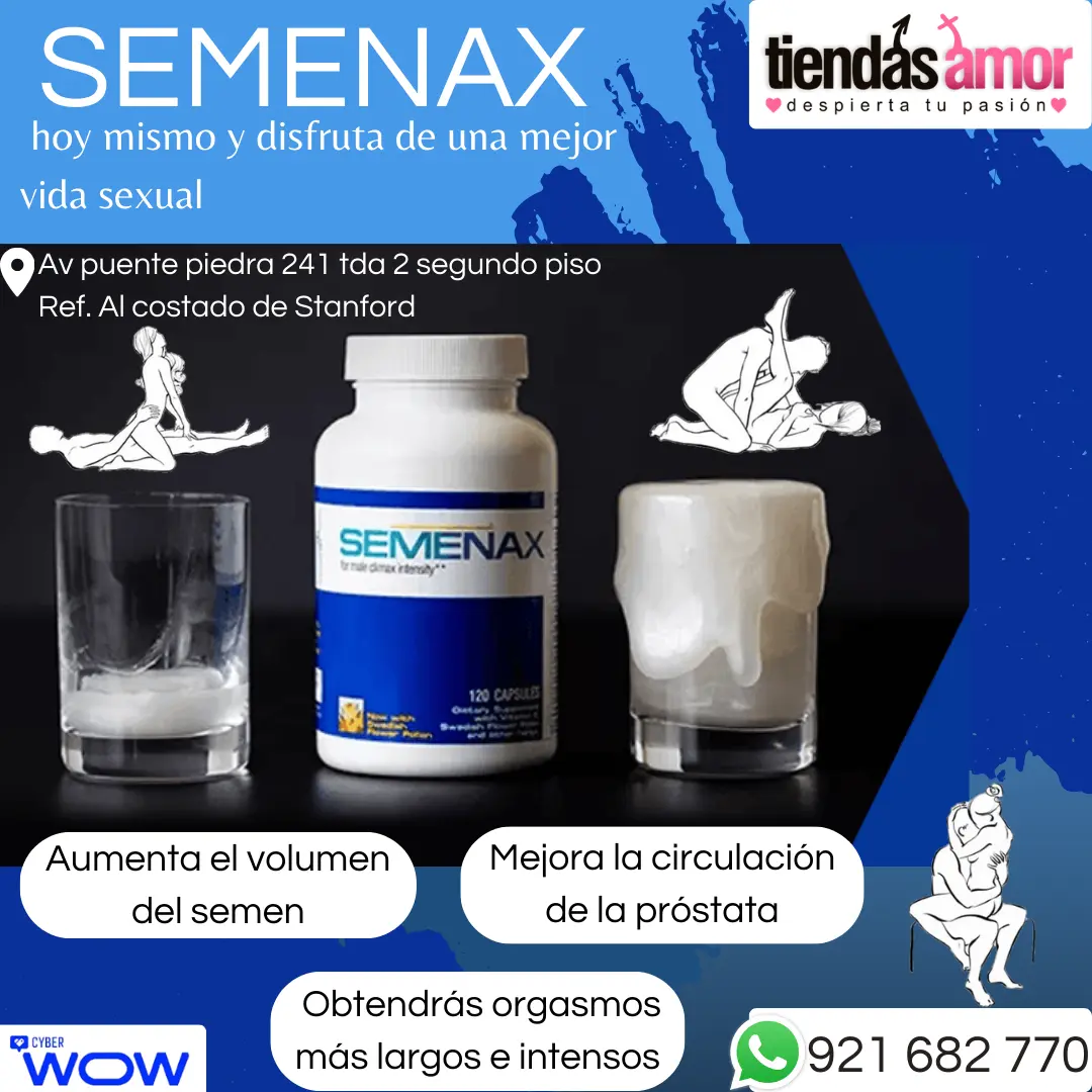 Semenax 90 Caps Suplemento potenciador del semen aumentar la intensidad del orgasmo.