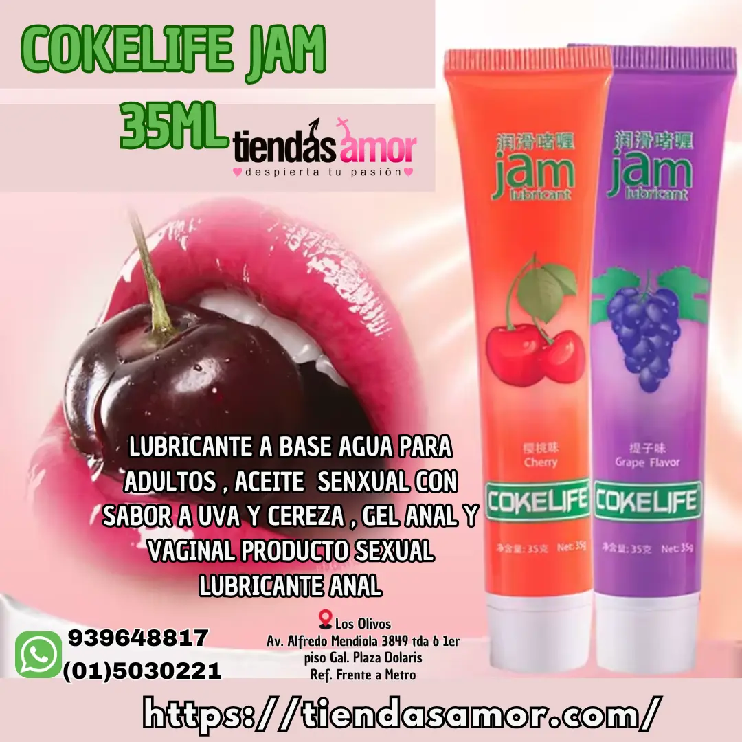 LUBRICANTE SEXUAL COMESTIBLE CON SABOR A UVA Y CEREZA