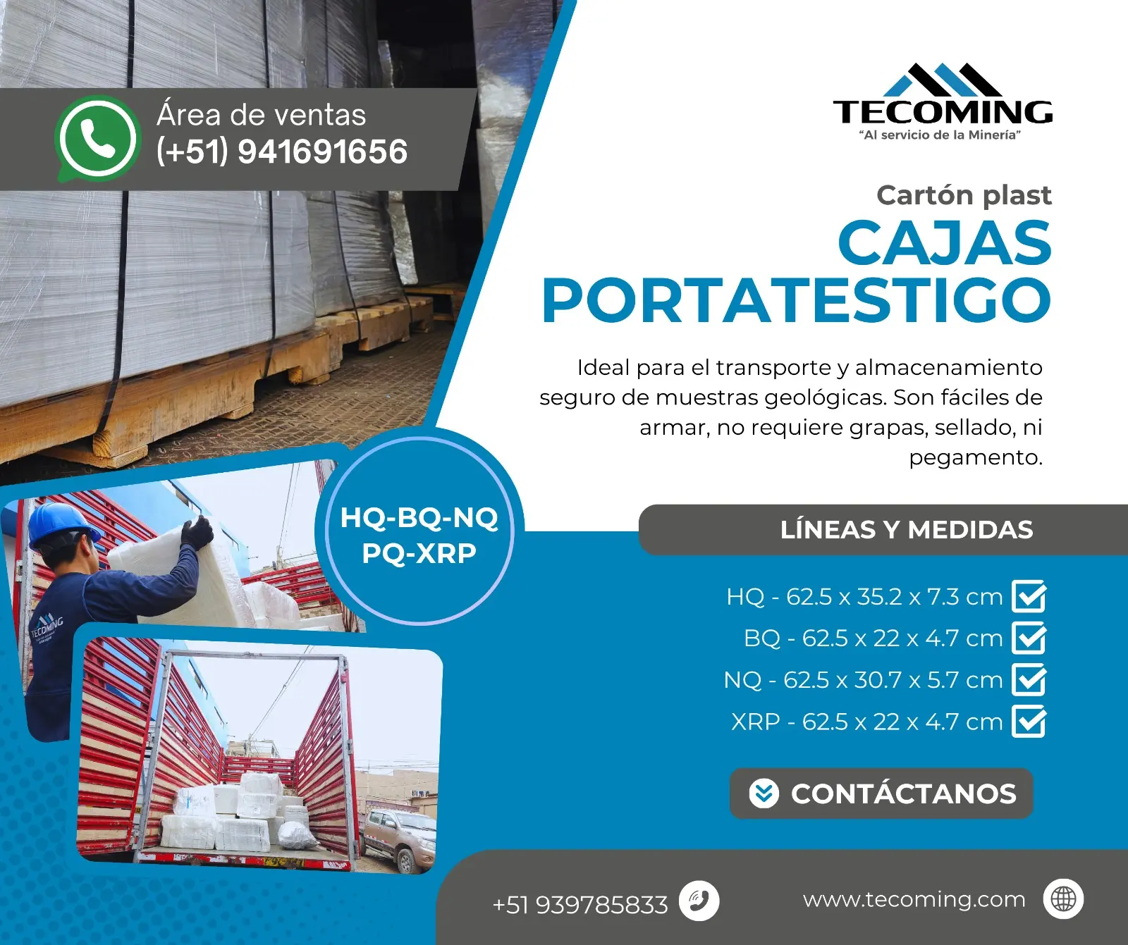 CAJAS PORTA TESTIGO EN MATERIAL CARTONPLAST - TECOMING
