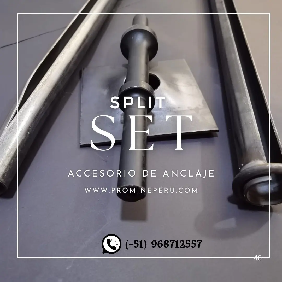 SPLIT SET Y PERNO HELICOIDALES MINERIA PROMINE PERU
