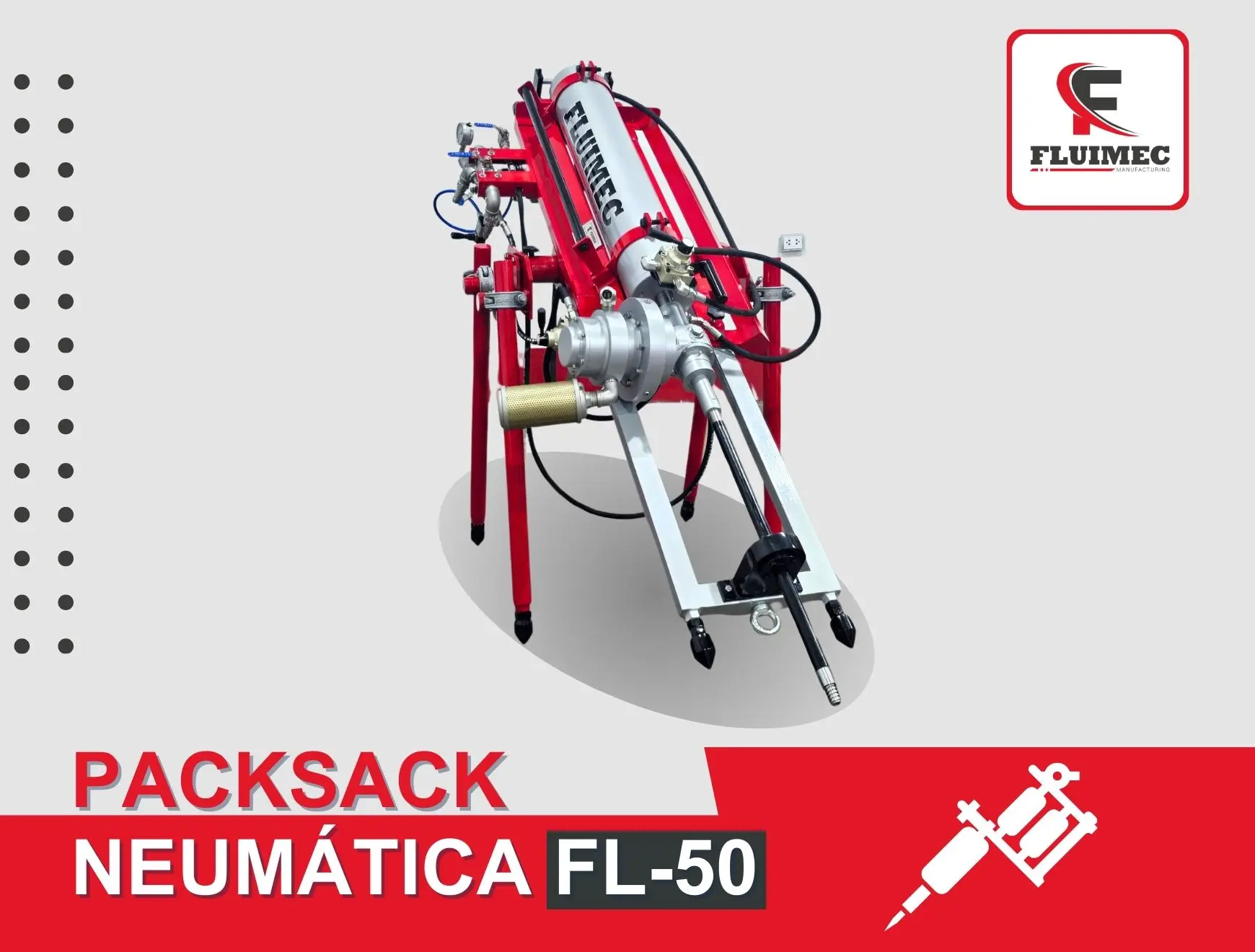 PACKSACK NEUMÁTICA FL50 equipo para industria minera 