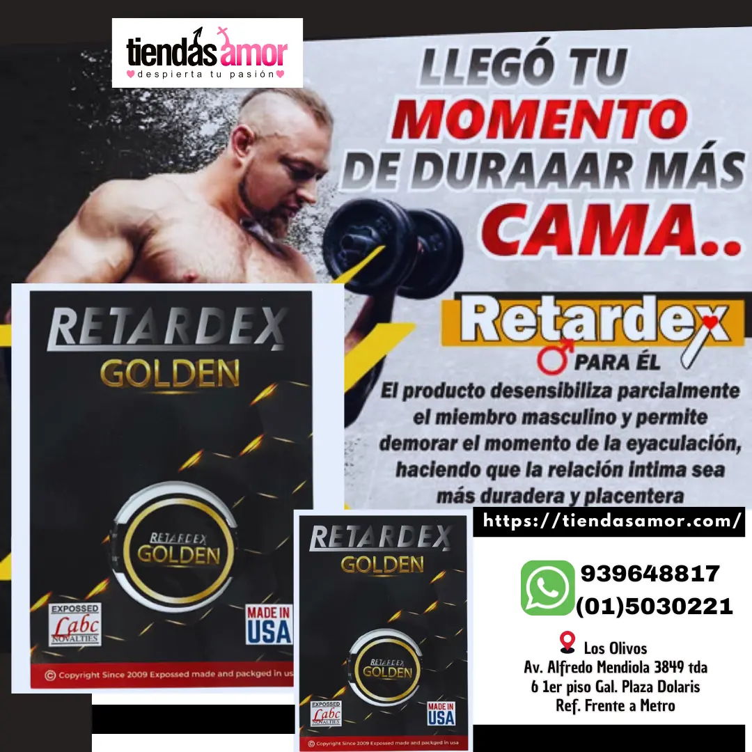 RETARDEX GOLDEN CREMA RETARDANTE - SEXSHOP TIENDAS AMOR