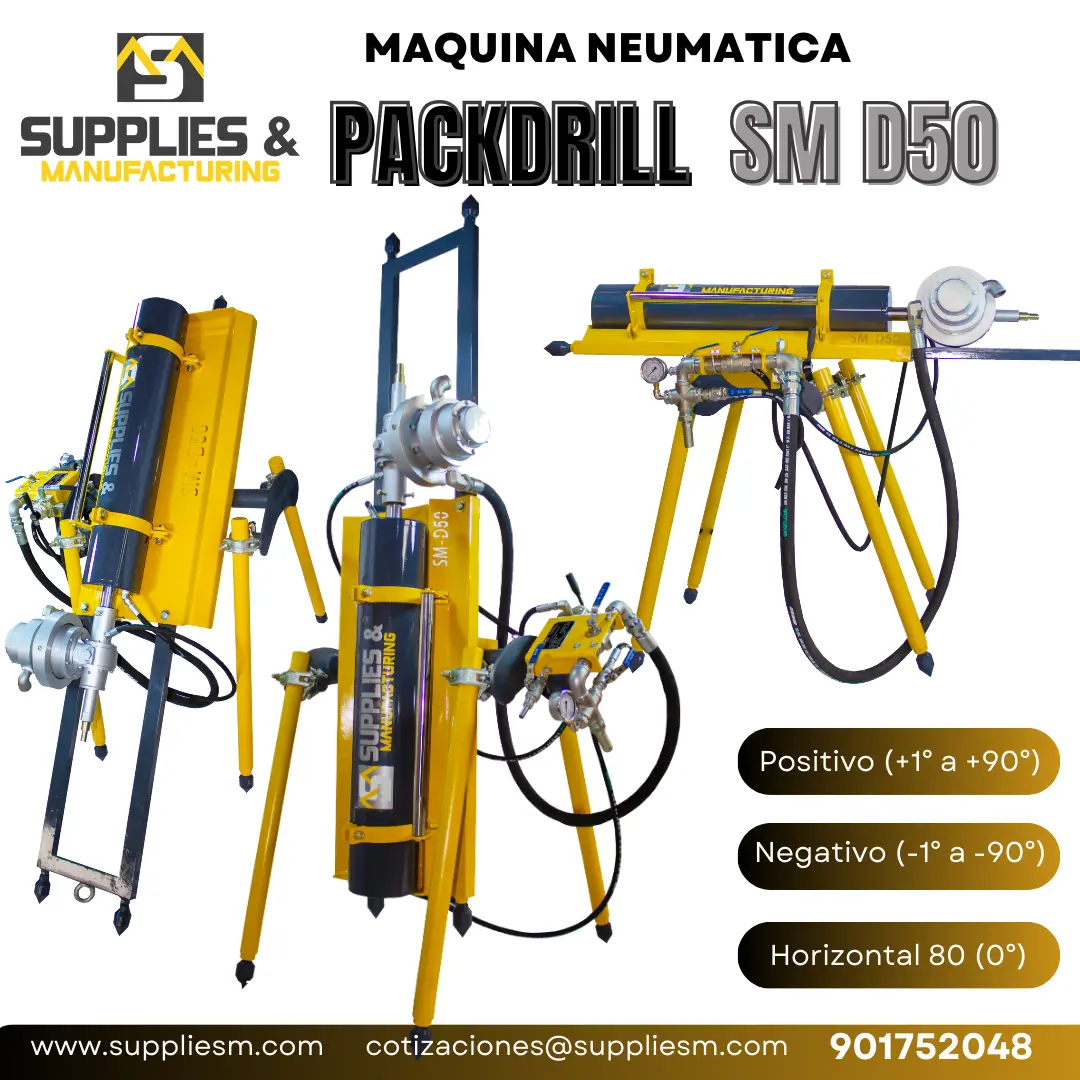 MAQUINA NEUMATICA PACKDRILL PARA INDUSTRIA MINERA