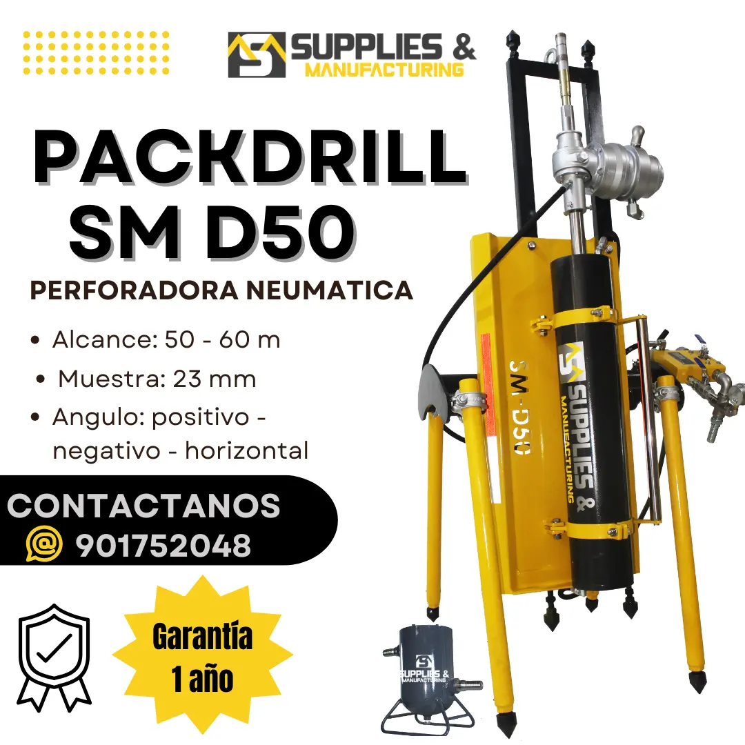 MAQUINA DIAMANTINA PACKDRILL PARA EXTRACCION DE NUCLEOS