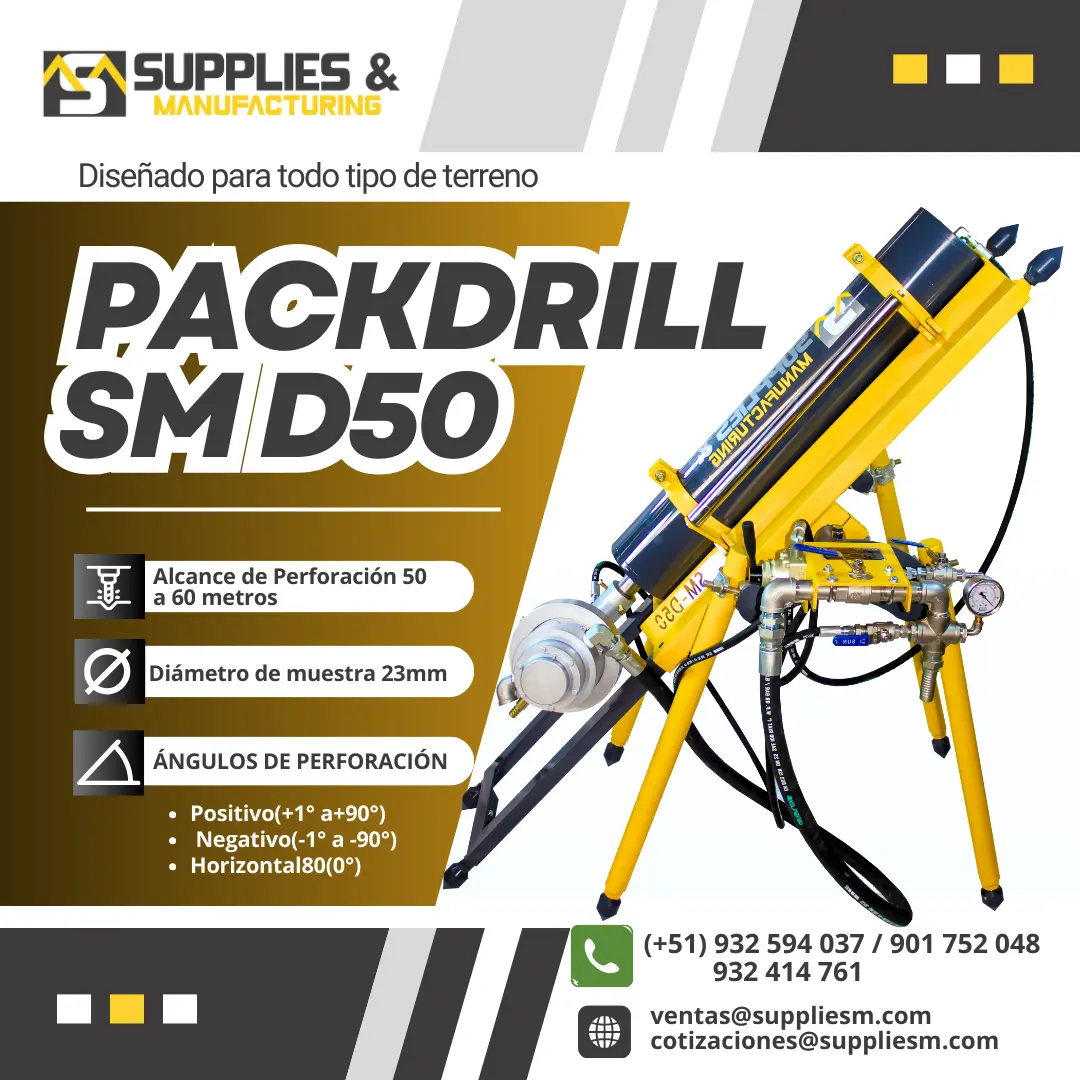 perforadora diamantina packdrill SM D50 SOCAVON YACIMIENTOS