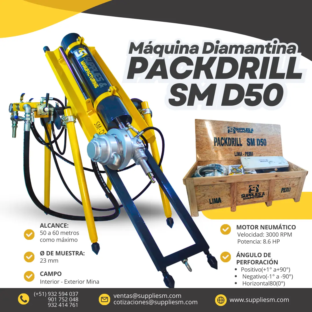 EQUIPO PARA PERFORACION MINERA SUPERFICIE SOCAVON