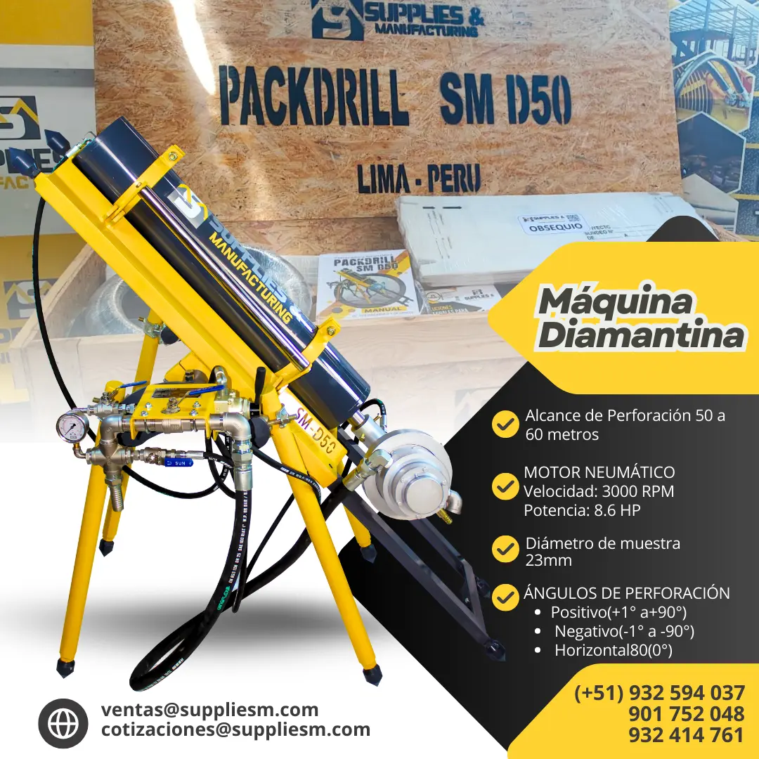 EQUIPO PACK DRILL PARA LA INDUSTRIA MINERA PERU