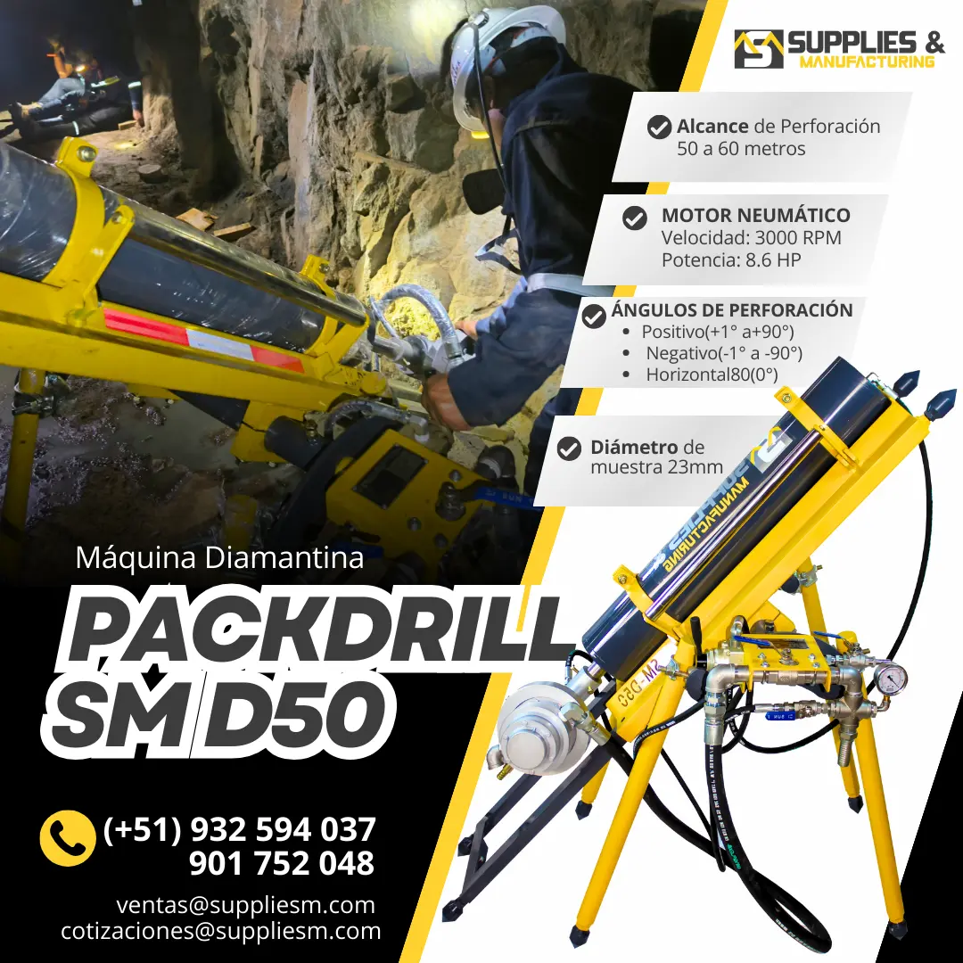 EQUIPO PARA YACIMIENTOS MINEROS EXPLORACION Y PERFORACION DIAMANTINA