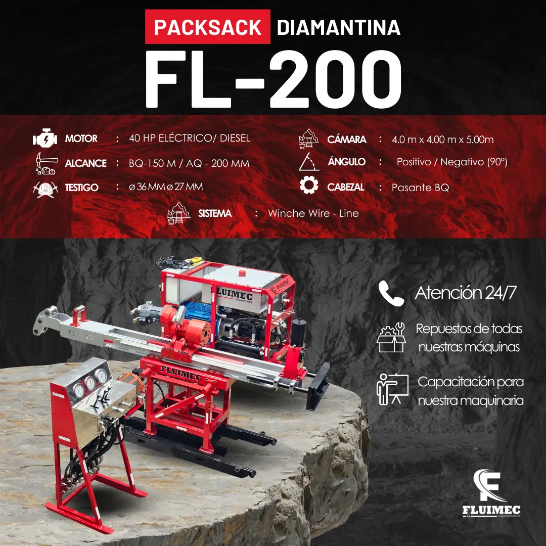 packsack diamantina fl-200 trabajos para industria minera 