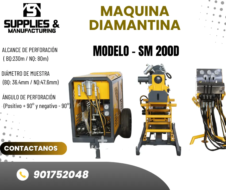 Equipo Diamantina Hidráulica recuperación de vetas